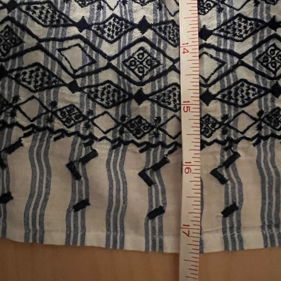 Old Navy NWT Sz Small Blue/White Smocked Striped
Embroidered Tie Strap Tank Top - Picture 9 of 9